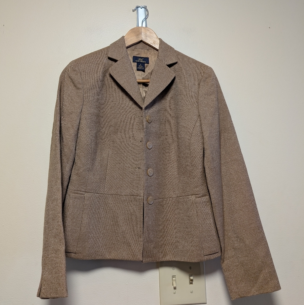 Brooks Brothers 346 Women’s Wool Blazer Size 6 Neutral Brown